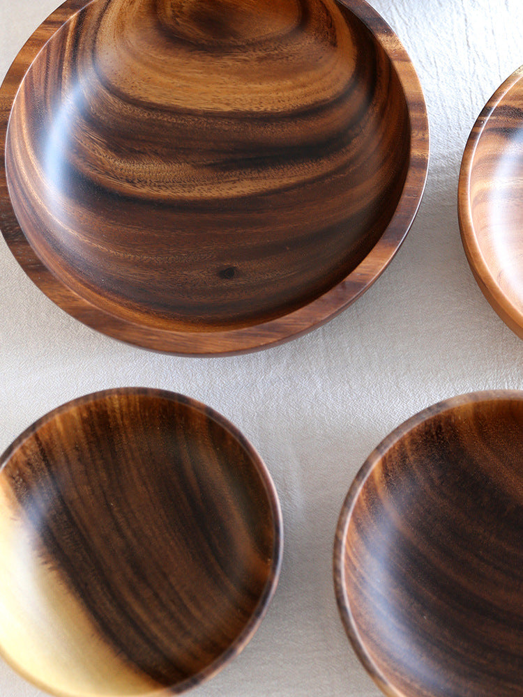 acacia wooden salad bowl for elegant table settings