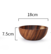 Handcrafted Acacia Wood Salad Bowl and Serving Utensils