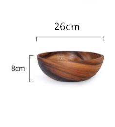 Luxurious Acacia Wood Tableware Collection for Salads