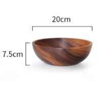 High-Quality Acacia Wood Salad Bowl and Table Setting