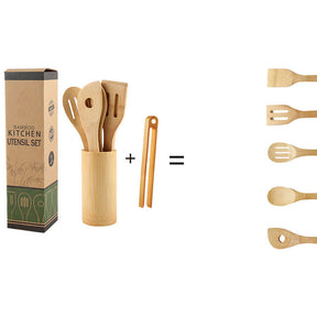 eco-conscious spatula set with bamboo construction