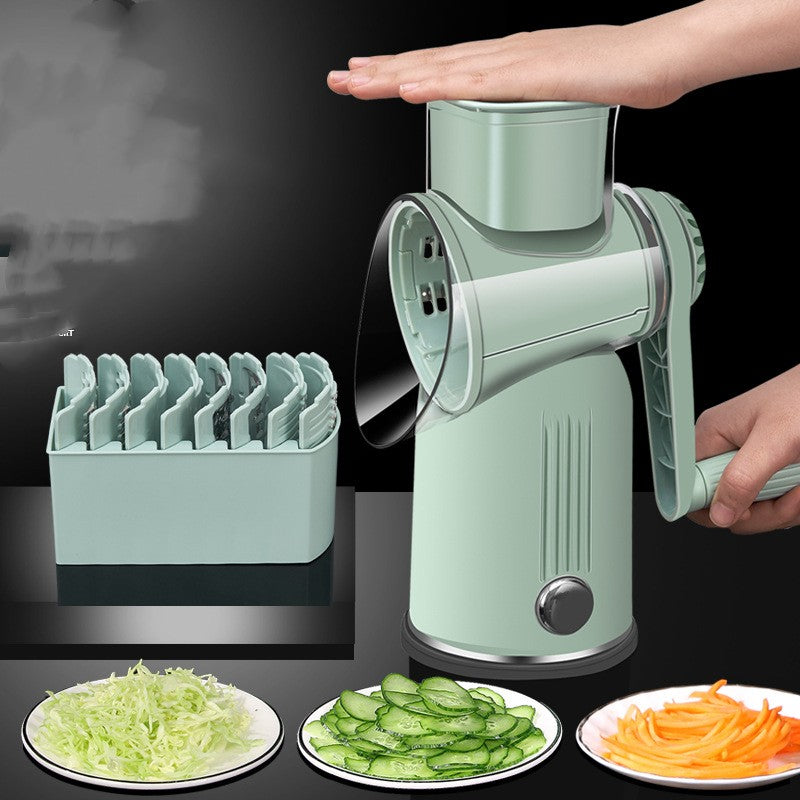 multi-functional potato grater with rolling action