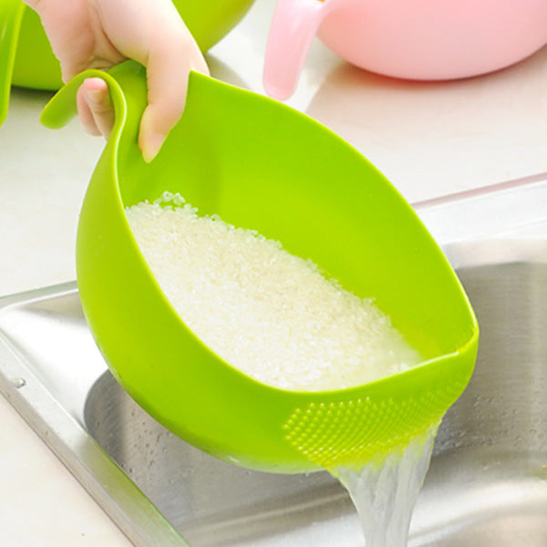 kitchen essential: plastic rice washing basin