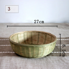 artisan-crafted bamboo storage basket for buns