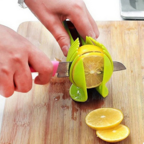 Convenient Holder for Safe and Precise Fruit and Veggie Cutting