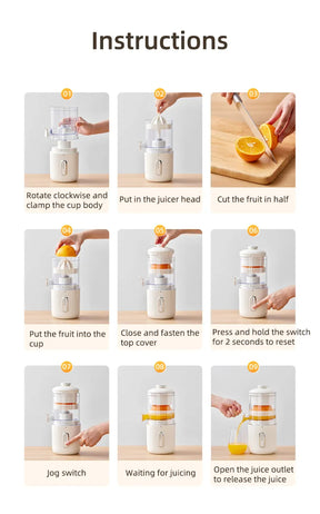 wireless electric juicer for versatile use