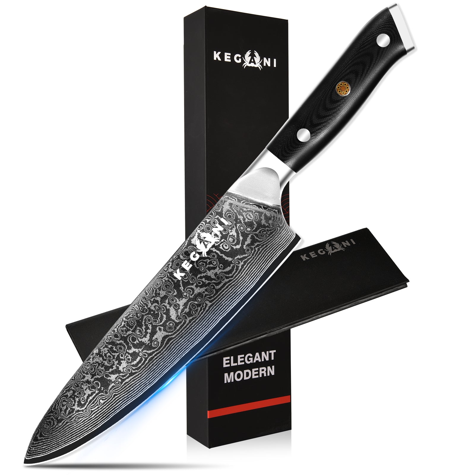 Unparalleled performance: Kegani Damascus Chef Knife