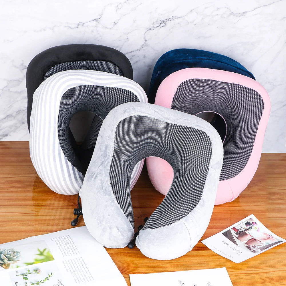 compact u-shaped travel pillow for relaxation