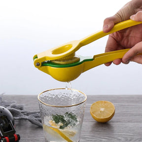 Handheld double bowl lemon squeezer for efficient juicing