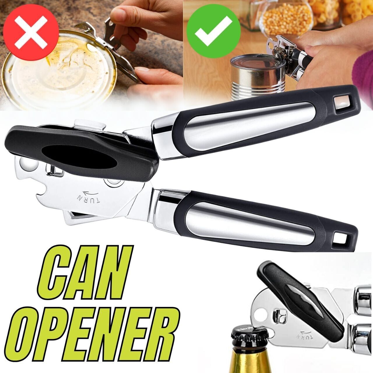 Hand-operated can opener for your kitchen